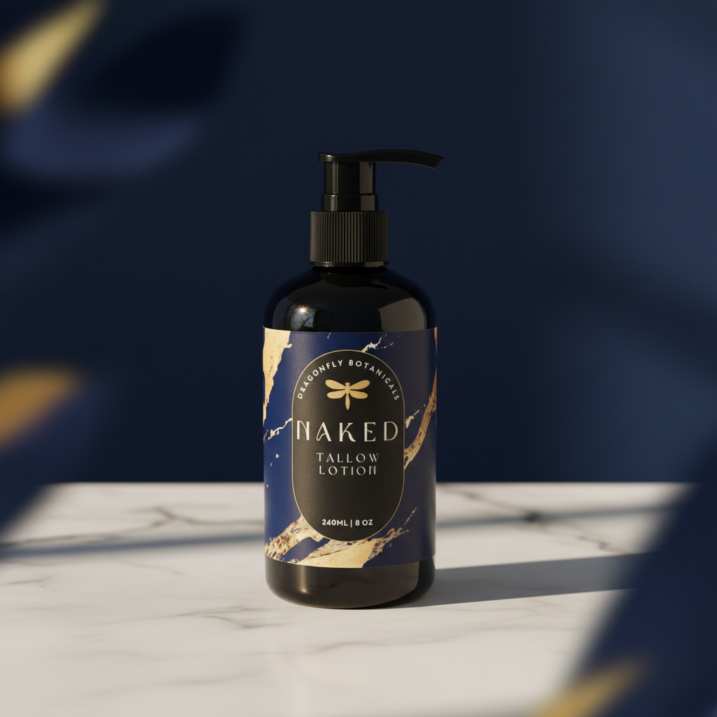 Naked Tallow Lotion – Marble Navy Gold