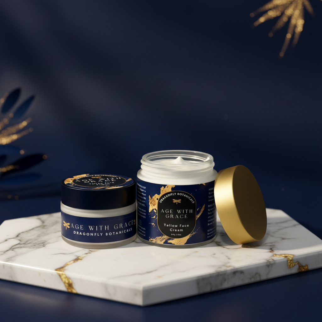 Age With Grace – Marble Navy Gold