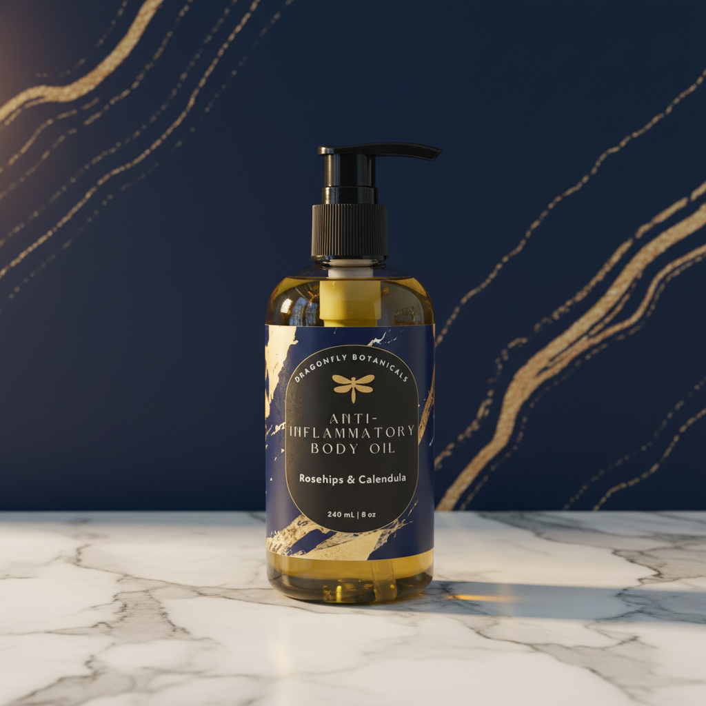 Anti-Inflammatory Body Oil – Marble Navy Gold
