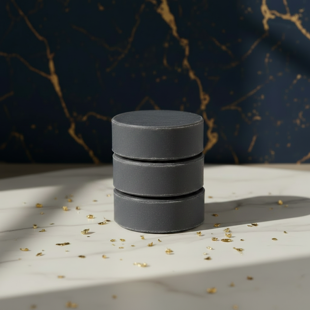 Charcoal Face Bar - Navy Marble Gold