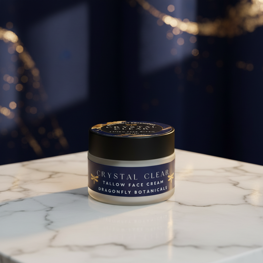 Crystal Clear Tallow Face Cream – Marble Navy Gold