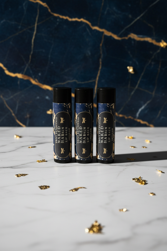 Naked Lip Balm - Navy Marble Gold
