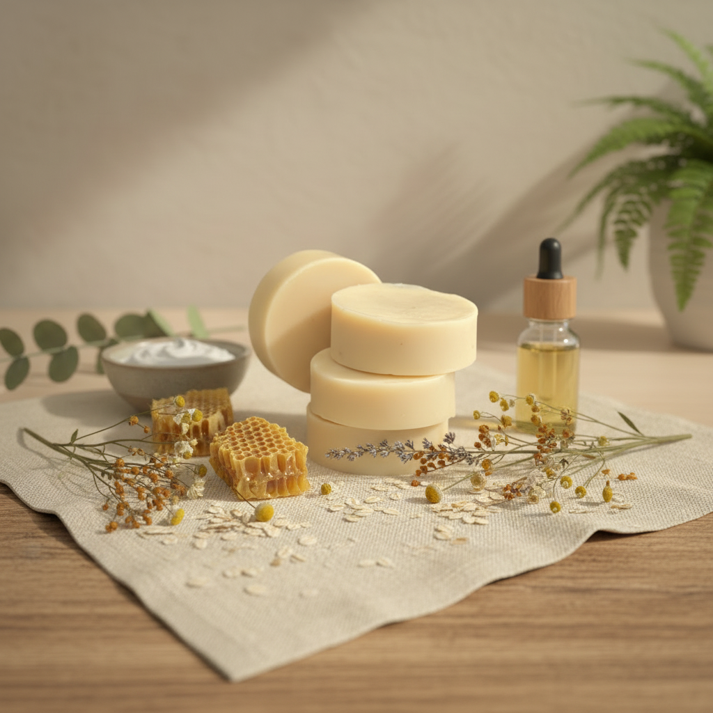 Oatmeal & Honey Face Bar - Warm Cottage Apothecary v2