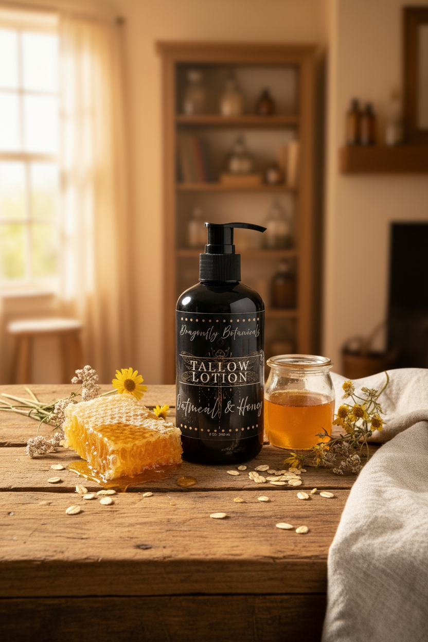 Oatmeal & Honey Tallow Lotion - High-End Handcrafted