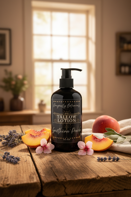 Southern Peach Tallow Lotion - High-End Handcrafted