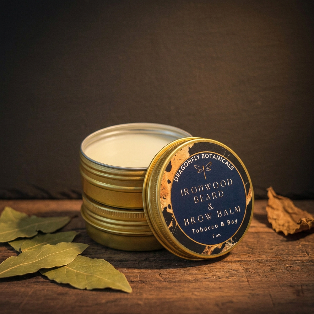 Tobacco and Bay balm in a warm woodsy setting