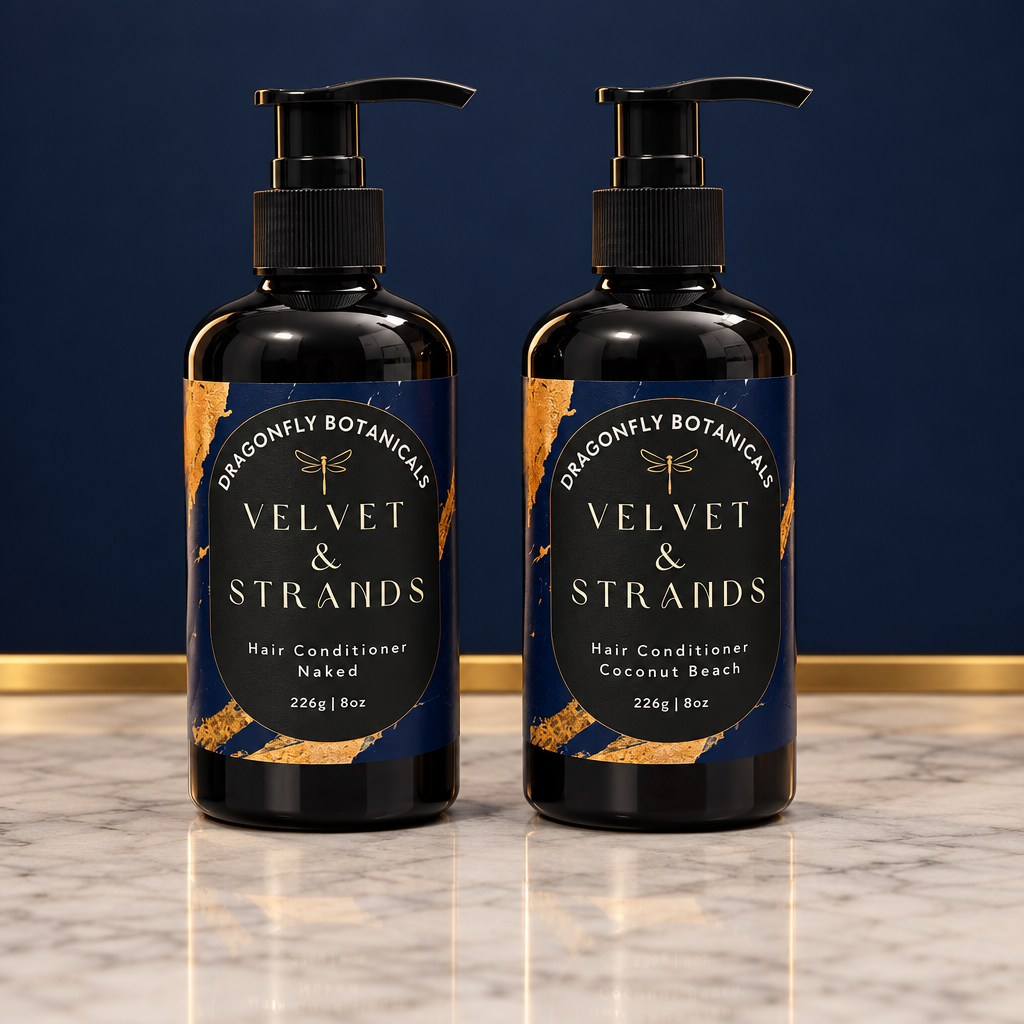 Velvet Strands Conditioner two-bottle preview without plants